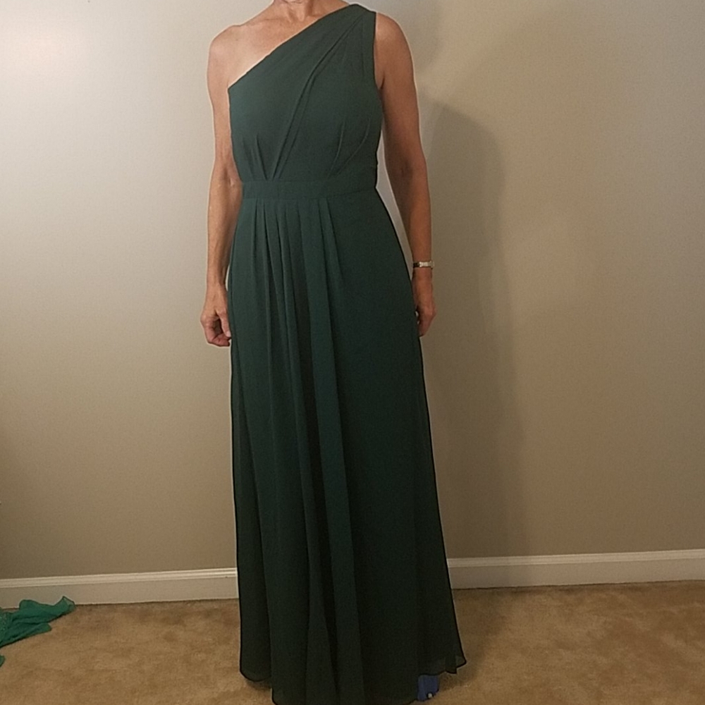 David's Bridal Bridesmaid Dress in Juniper F18055